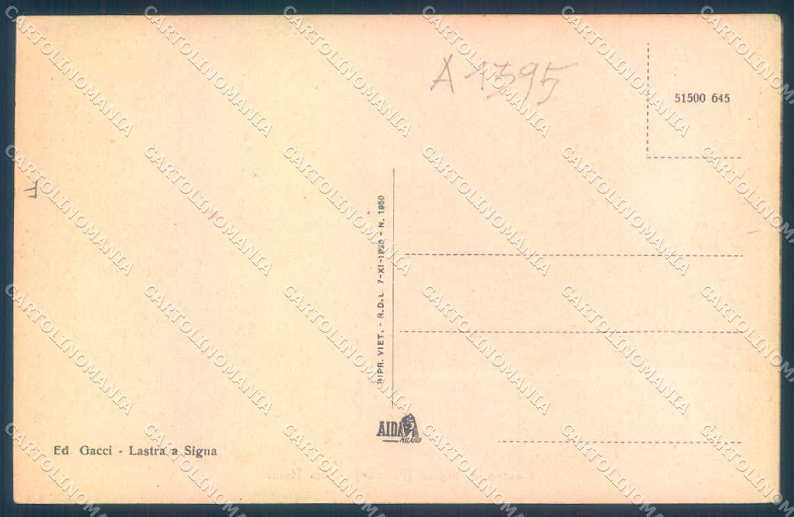 Firenze Lastra a Signa Via Roma cartolina JK0431 – retro