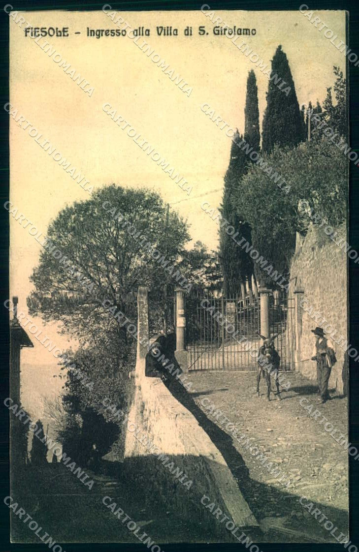 Firenze Fiesole Villa San Girolamo Ingresso cartolina JK0433 – fronte