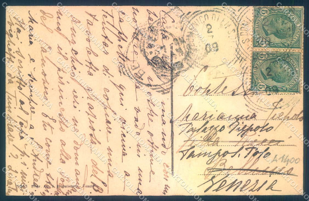 Firenze Fiesole Villa San Girolamo Ingresso cartolina JK0433 – retro