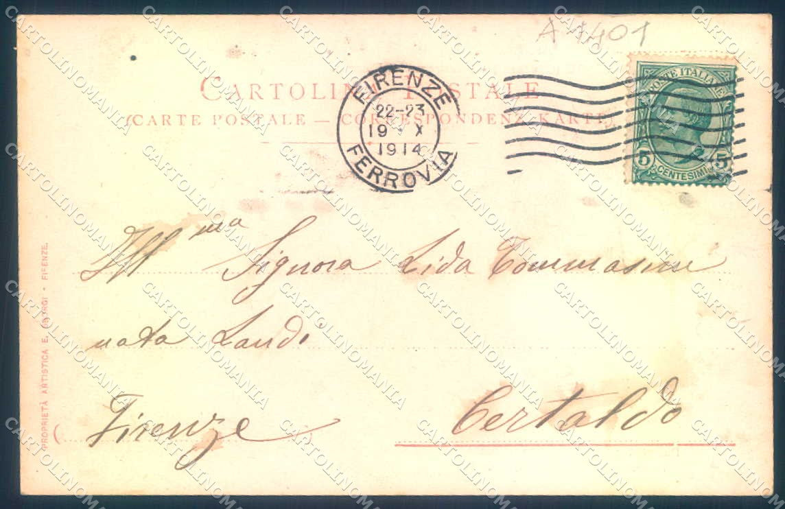 Firenze Fiesole Sborgi cartolina JK0434 – retro
