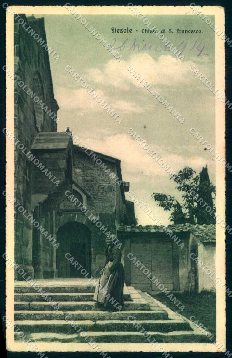 Firenze Fiesole Chiesa San Francesco cartolina JK0438 – fronte