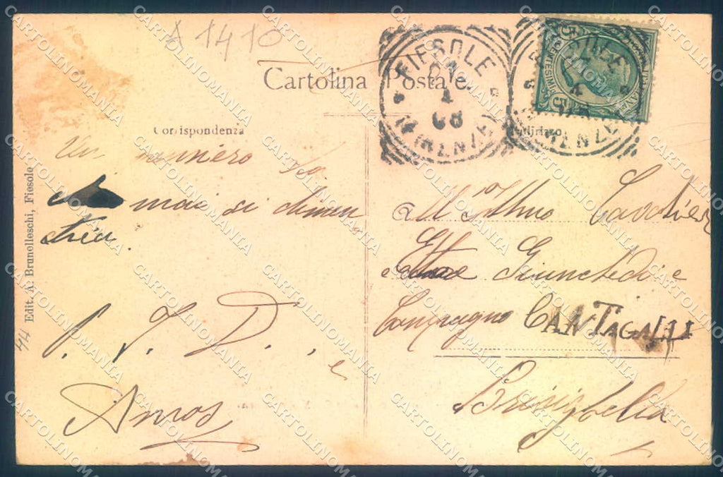 Firenze Fiesole cartolina JK0440 – retro