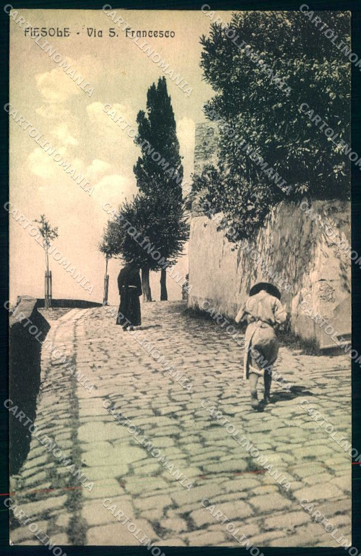 Firenze Fiesole Via San Francesco cartolina JK0442 – fronte