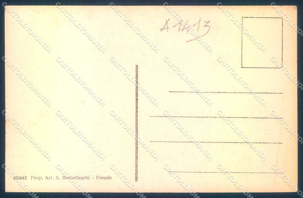 Firenze Fiesole Via San Francesco cartolina JK0442 – retro