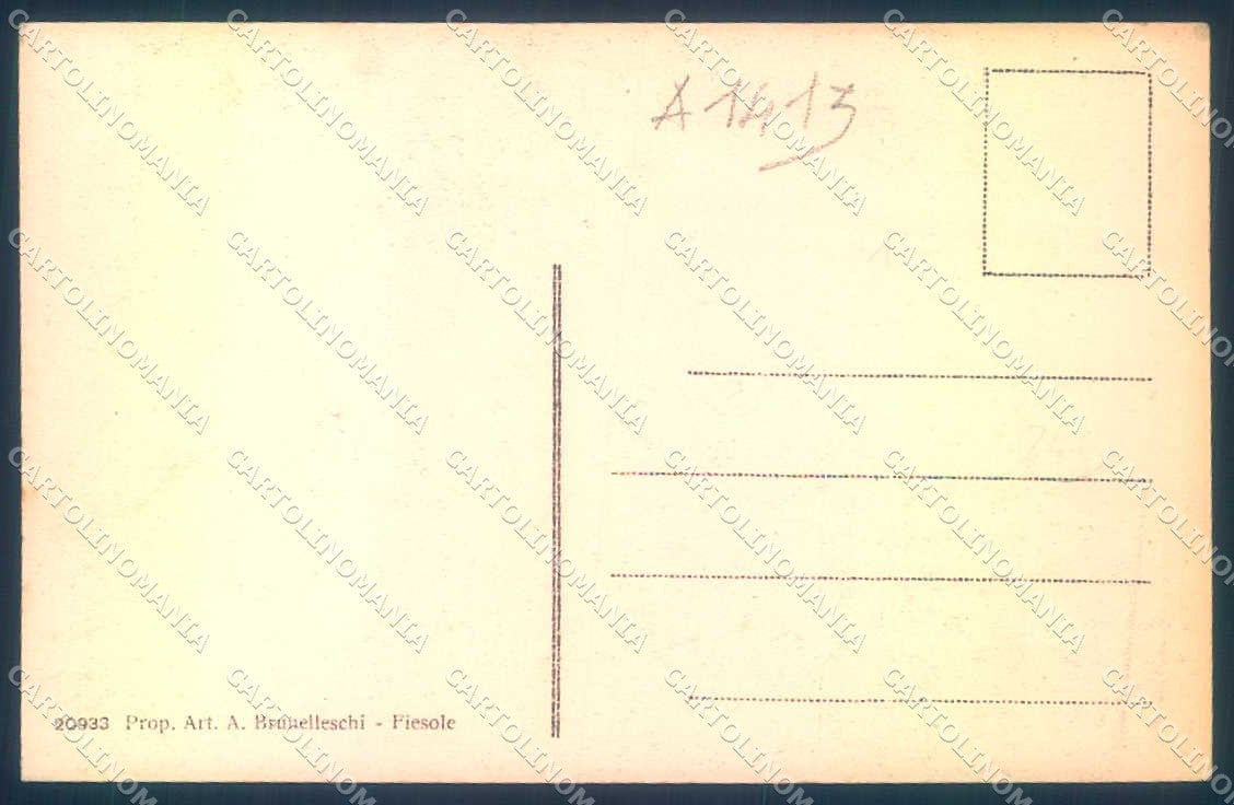 Firenze Fiesole Via San Francesco cartolina JK0442 – retro