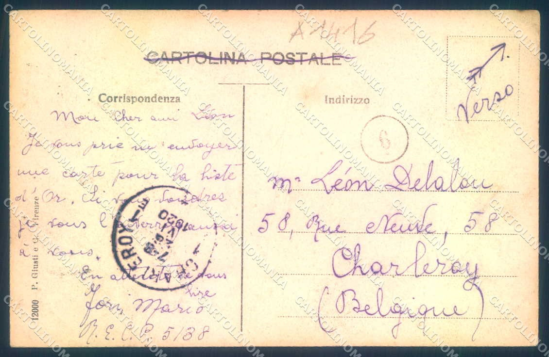 Firenze Fiesole Duomo cartolina JK0445 – retro