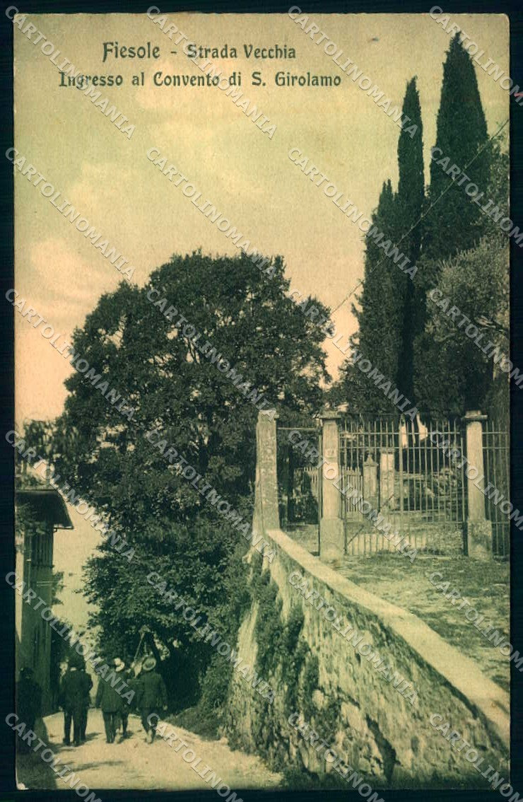 Firenze Fiesole Convento S. Girolamo Modiano 66431 PIEGA ANGOLO cartolina JK0448 – fronte