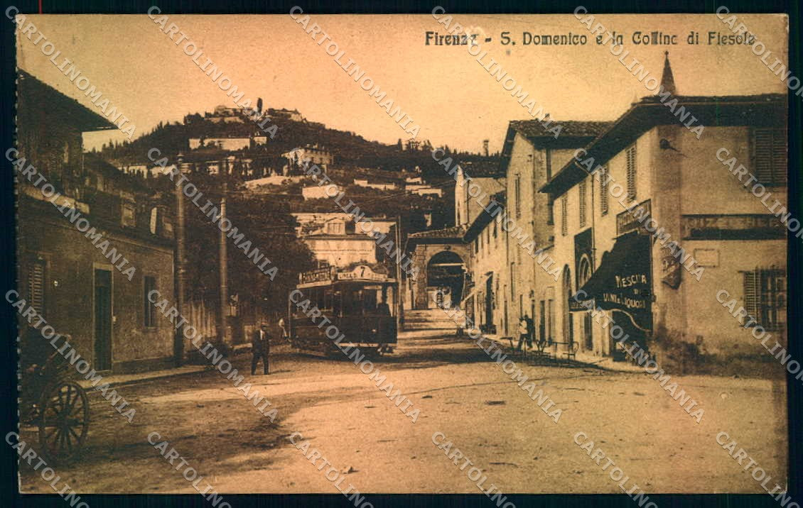 Firenze Fiesole San Domenico Tram Alterocca 38766 cartolina JK0457 – fronte