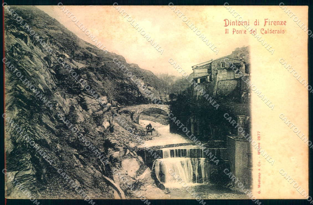Firenze Fiesole Ponte del Calderaio Modiano 2877 cartolina JK0459 – fronte