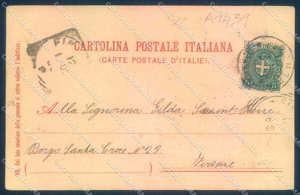 Firenze Badia Fiesolana Collegio Convitto Scuole Pie cartolina JK0463 – retro