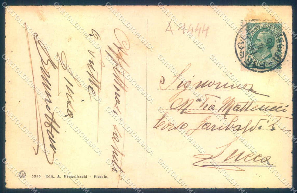 Firenze Fiesole Brunner 5396 cartolina JK0467 – retro