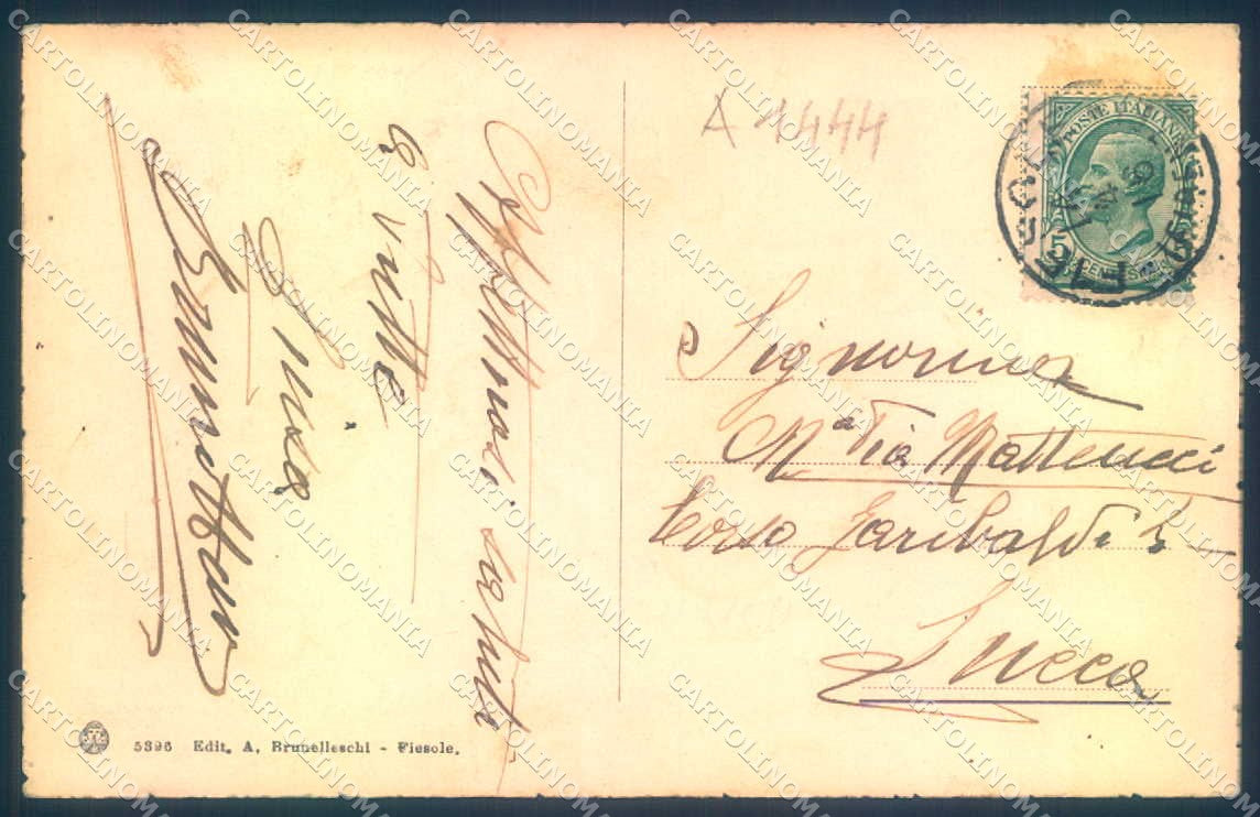 Firenze Fiesole Brunner 5396 cartolina JK0467 – retro