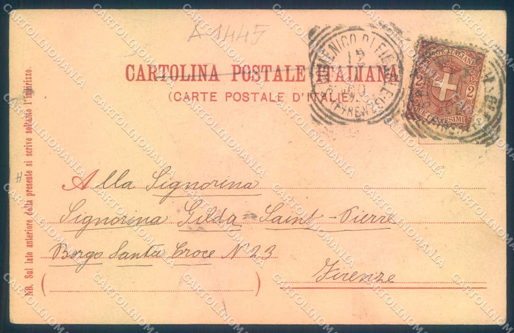 Firenze Badia Fiesolana Collegio Convitto Scuole Pie cartolina JK0468 – retro