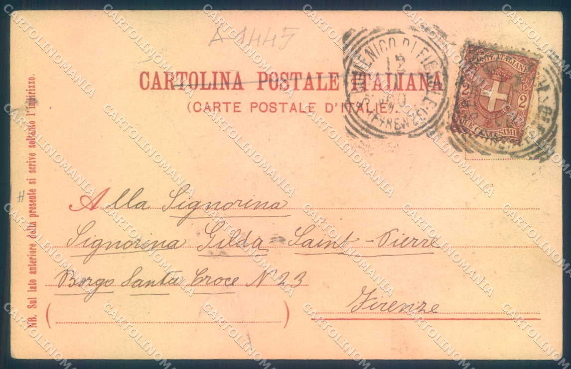 Firenze Badia Fiesolana Collegio Convitto Scuole Pie cartolina JK0468 – retro