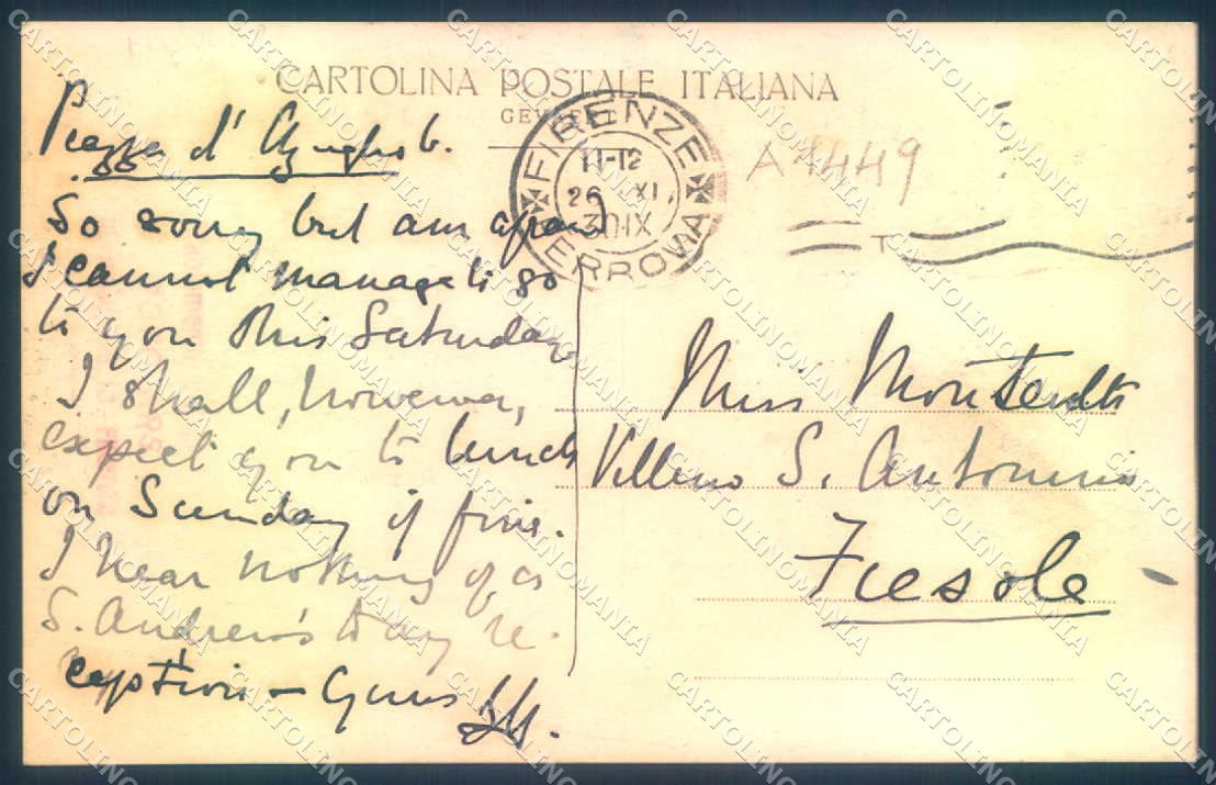 Firenze Fiesole ? Foto cartolina JK0472 – retro