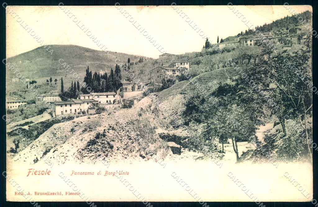 Firenze Fiesole Borg'Unto cartolina JK0490 – fronte