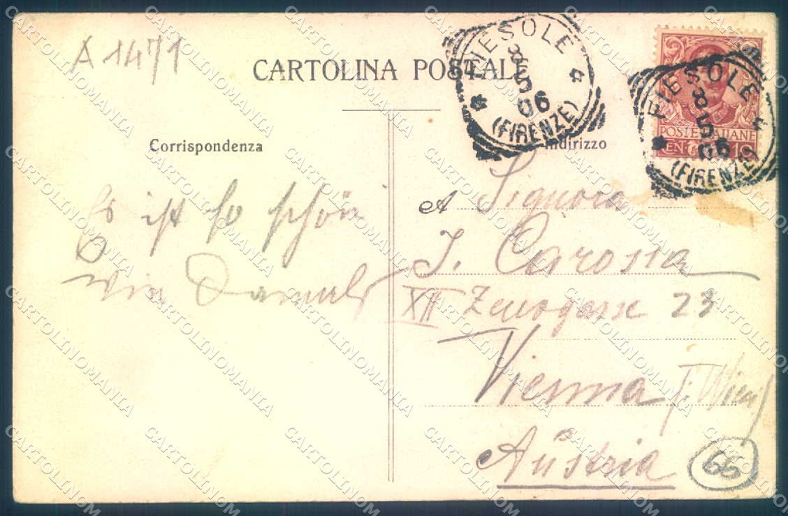 Firenze Fiesole Borg'Unto cartolina JK0490 – retro