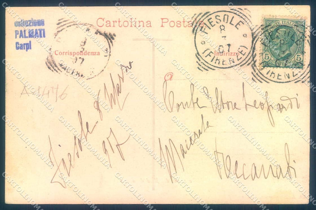 Firenze Fiesole cartolina JK0494 – retro
