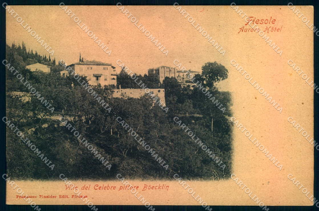 Firenze Fiesole Hotel Aurore Pineider cartolina JK0496 – fronte
