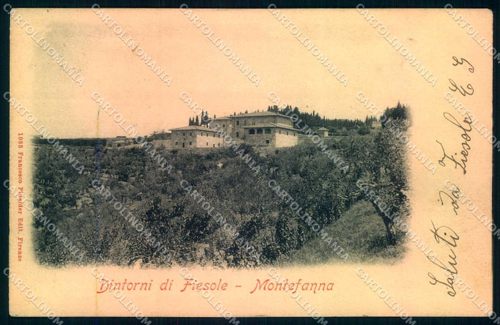Firenze Fiesole Montefanna Pineider cartolina JK0499 – fronte