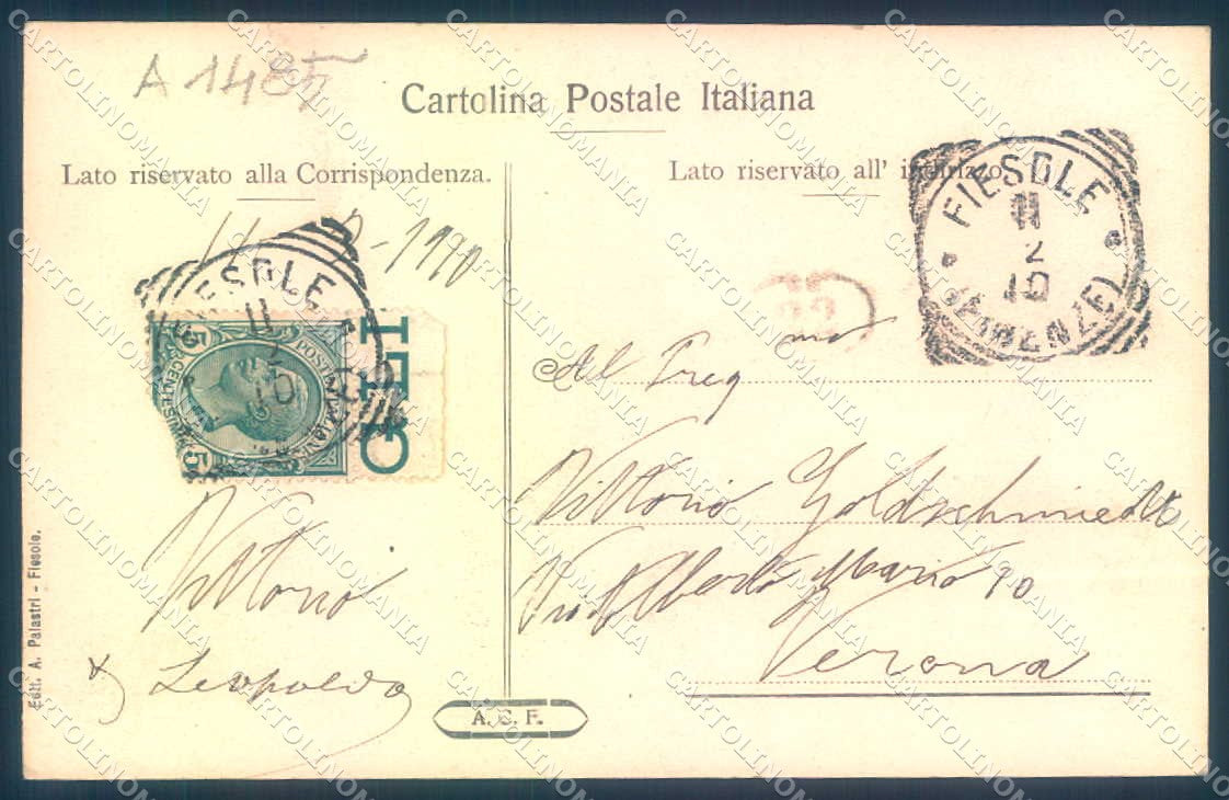 Firenze Fiesole Veduta delle Terme cartolina JK0503 – retro