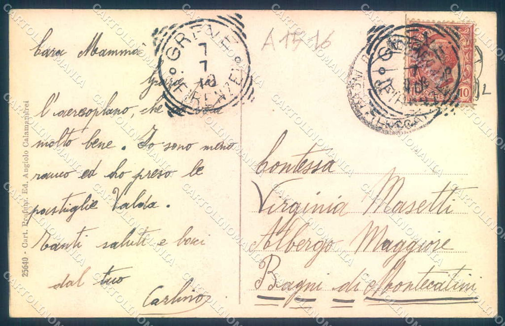 Firenze Greve in Chianti cartolina JK0515 – retro