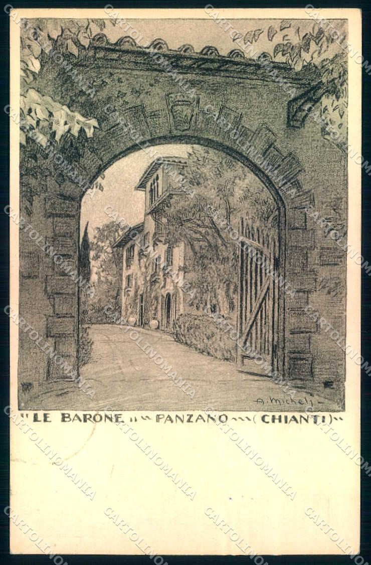 Firenze Panzano Le Barone Chianti Alinari cartolina JK0516 – fronte