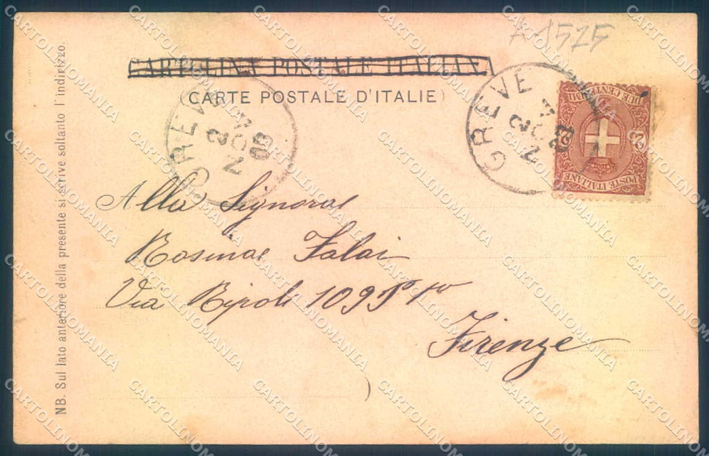 Firenze Greve in Chianti Piazza Pineider 720 cartolina JK0518 – retro