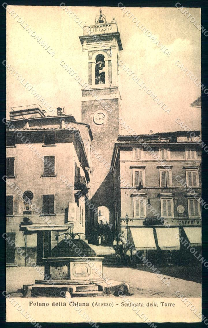 Arezzo Foiano della Chiana Scalinata della Torre cartolina JK0519 – fronte