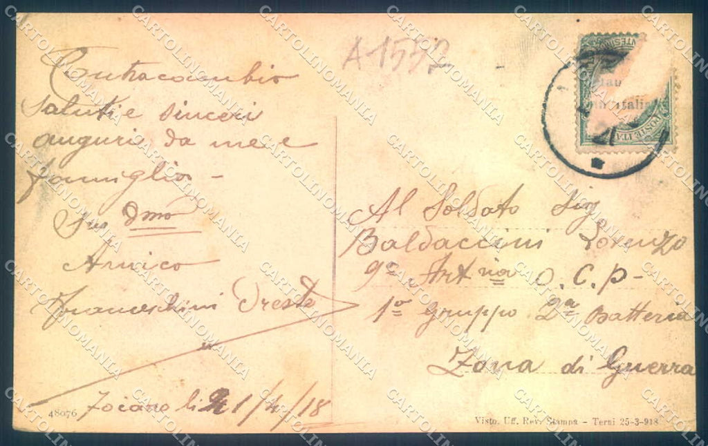 Arezzo Foiano della Chiana cartolina JK0527 – retro