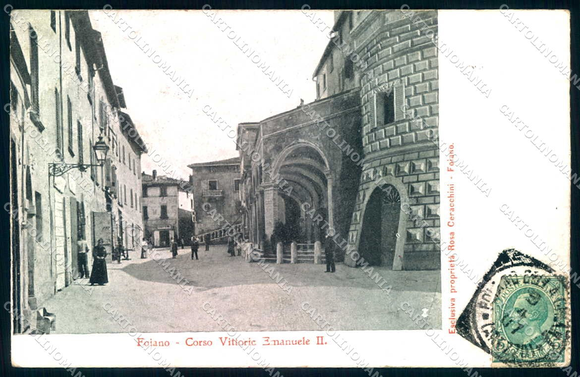 Arezzo Foiano della Chiana Corso Vittorio Emanuele II cartolina JK0533 – fronte