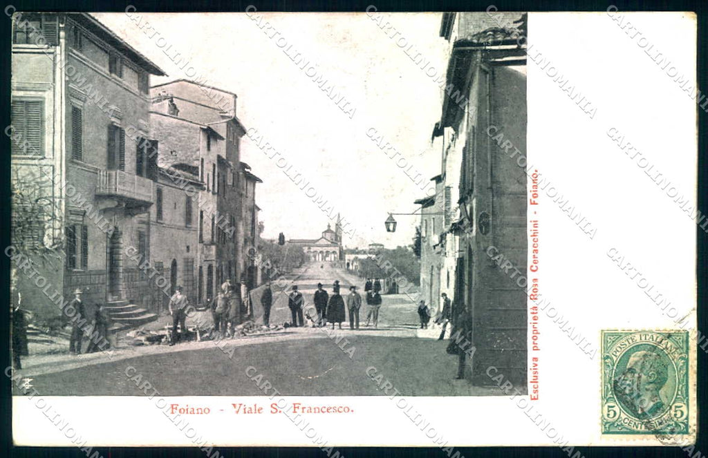 Arezzo Foiano della Chiana Viale San Francesco cartolina JK0536 – fronte