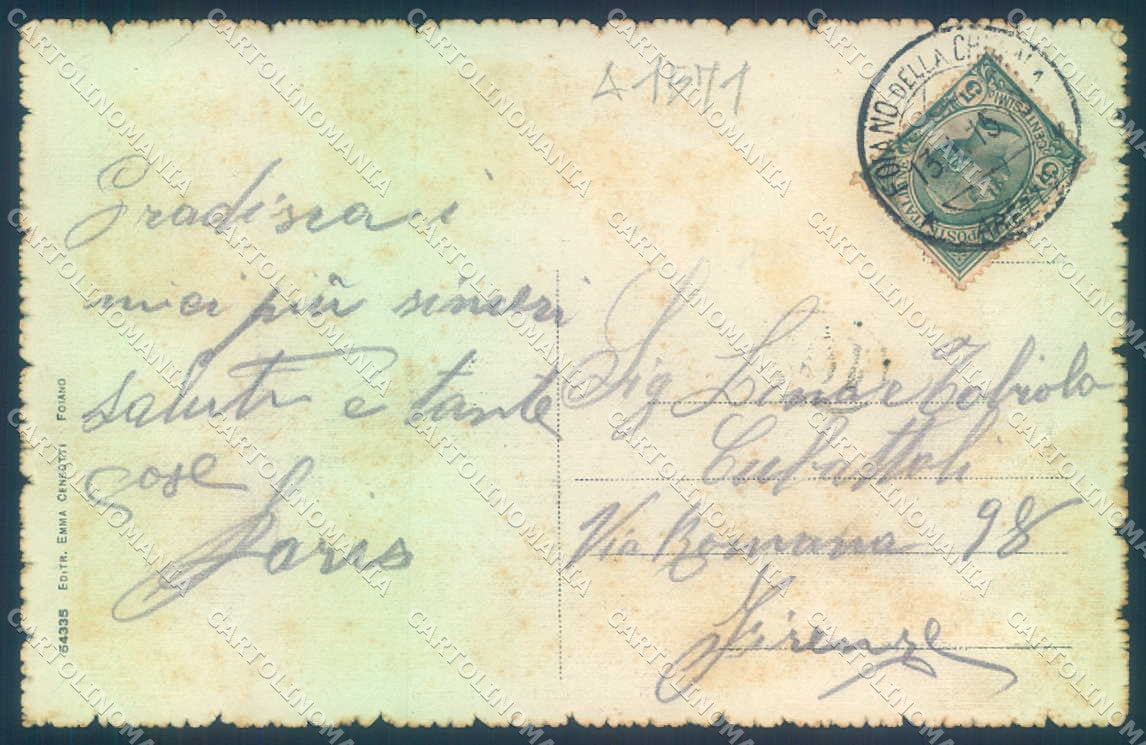 Arezzo Foiano della Chiana PIEGA cartolina JK0538 – retro