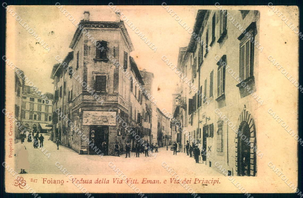 Arezzo Foiano della Chiana Via Vittorio Emanuele cartolina JK0539 – fronte