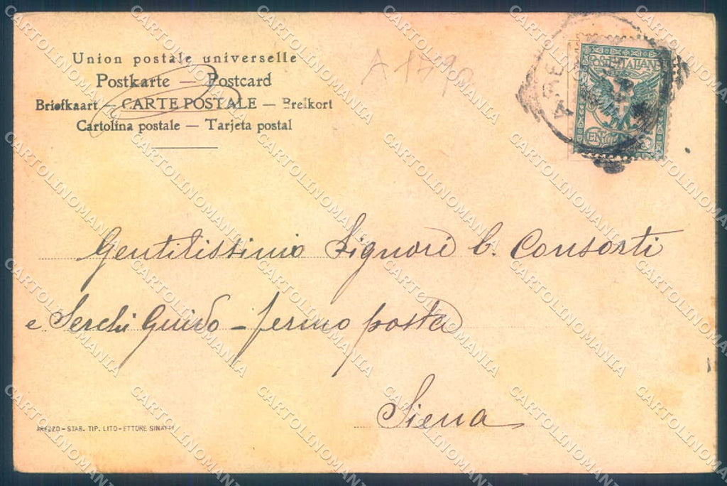 Arezzo Città Facciata Chiesa Santa Maria della Pieve cartolina JK0546 – retro