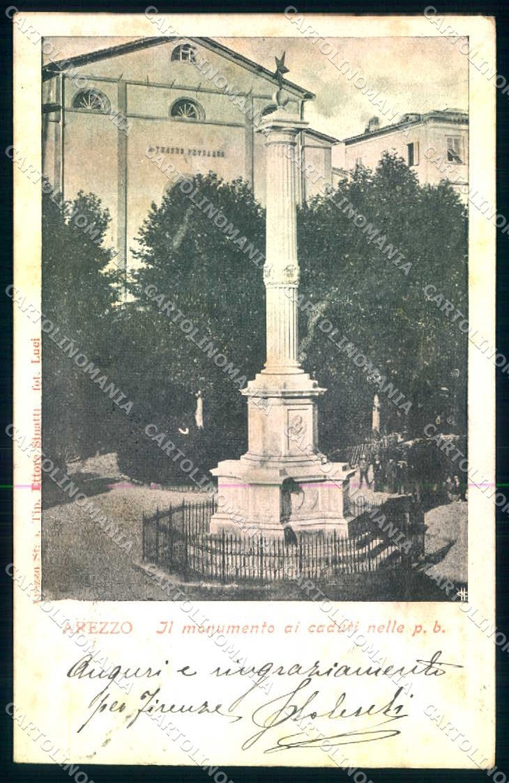 Arezzo Città Monumento ai Caduti cartolina JK0547 – fronte