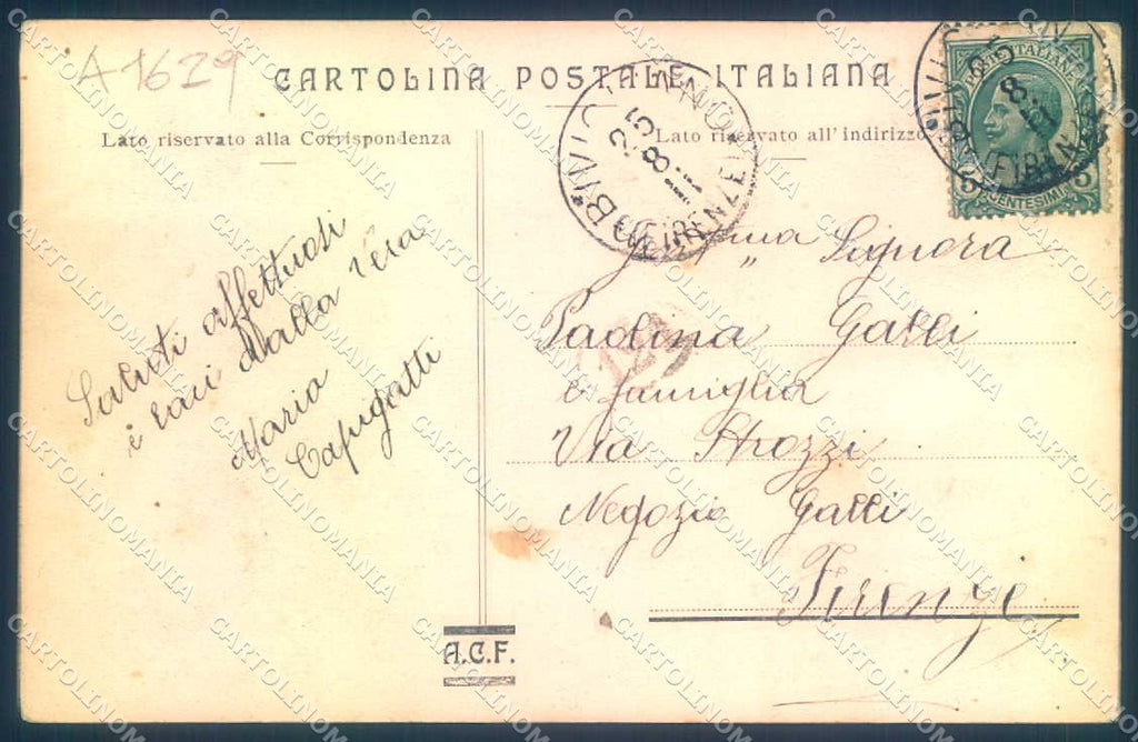 Firenze Città Ville del Lungo e Rastrelli cartolina JK0555 – retro