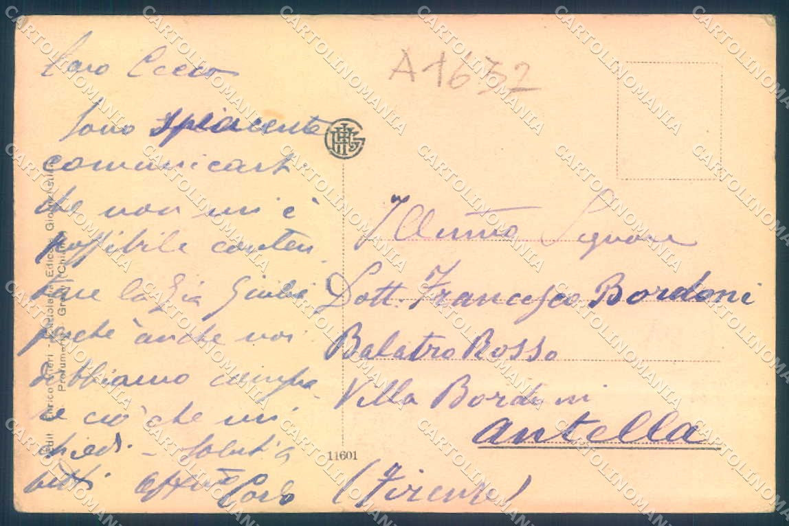 Firenze Greve in Chianti Castello Municipio saluti da cartolina JK0556 – retro