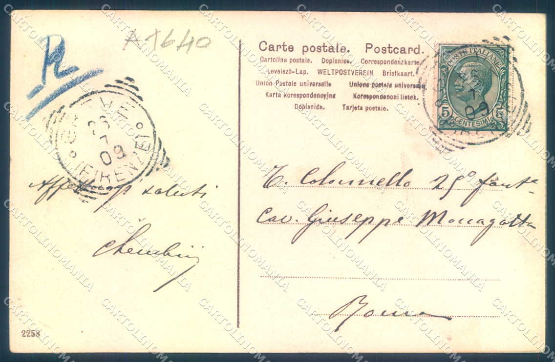 Firenze Greve in Chianti Piazza Umberto I PIEGA ANGOLO cartolina JK0557 – retro