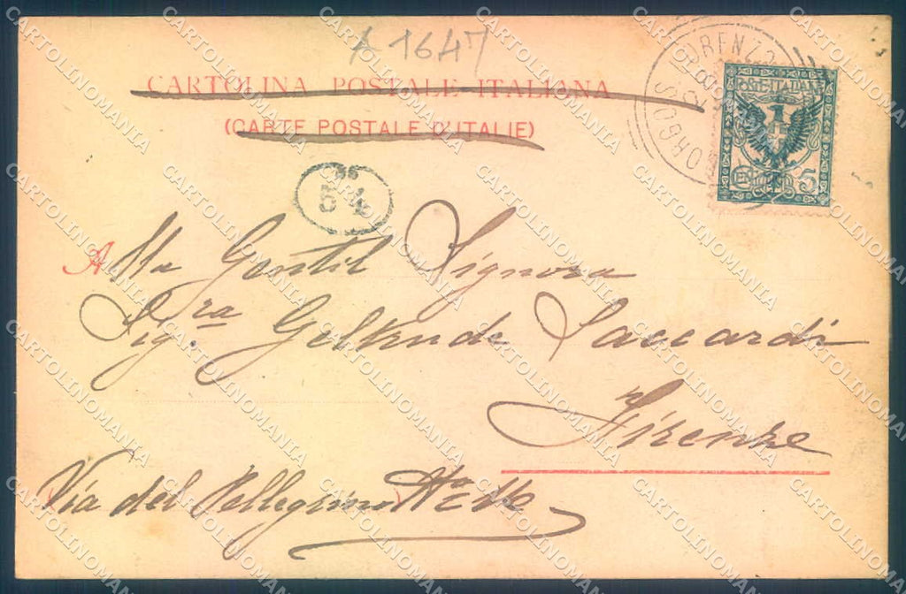 Firenze Vespignano Villa Cipriani Cateni Casa Natia Giotto cartolina JK0561 – retro
