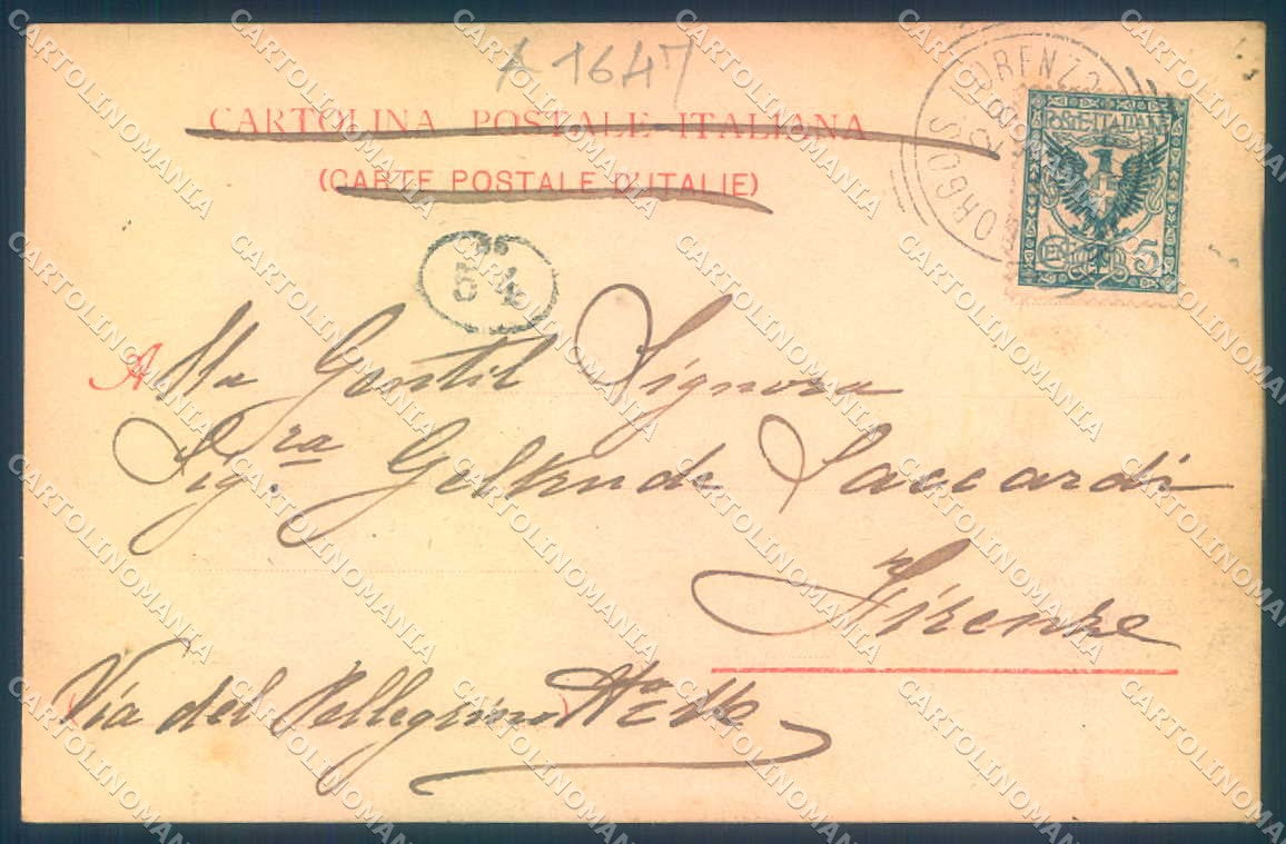 Firenze Vespignano Villa Cipriani Cateni Casa Natia Giotto cartolina JK0561 – retro