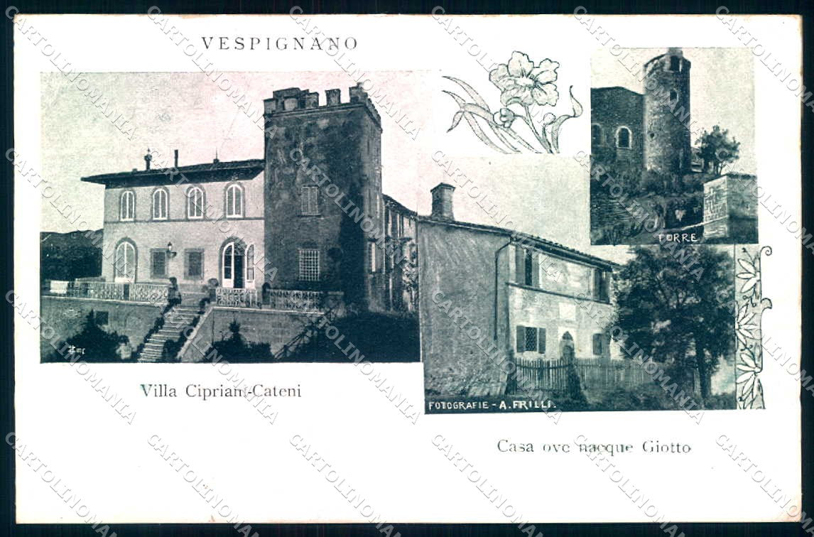 Firenze Vespignano Villa Cipriani Cateni Casa Natia Giotto cartolina JK0563 – fronte