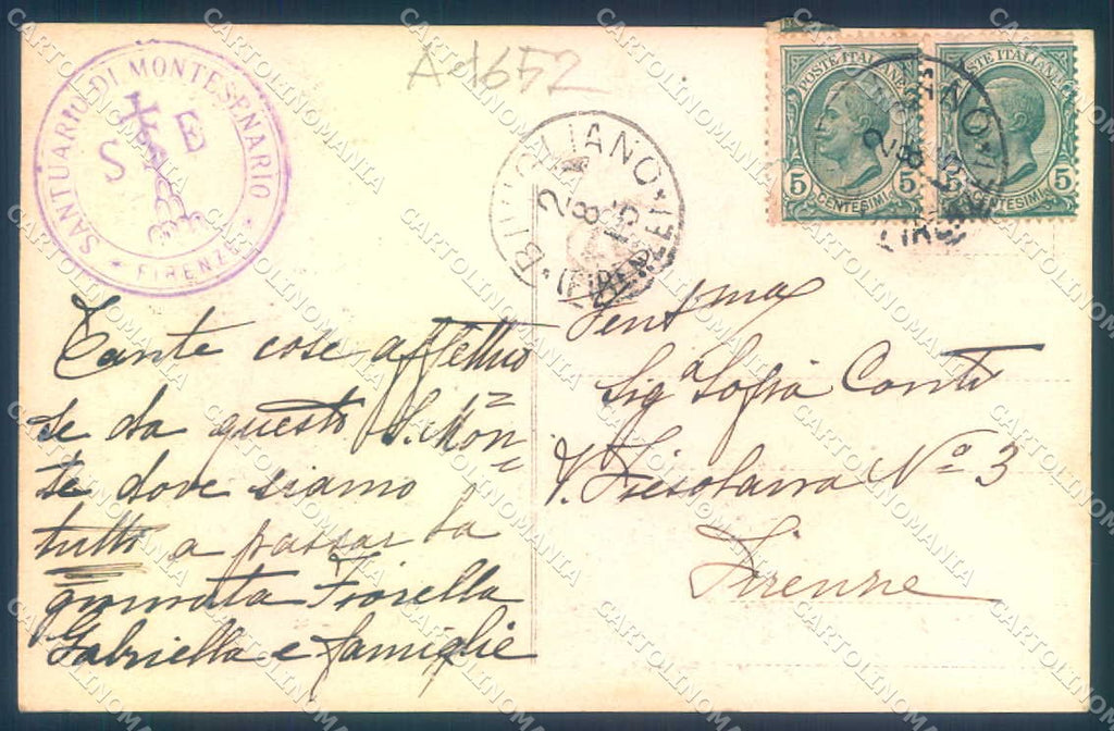 Firenze Vaglia Montesenario Alterocca cartolina JK0564 – retro