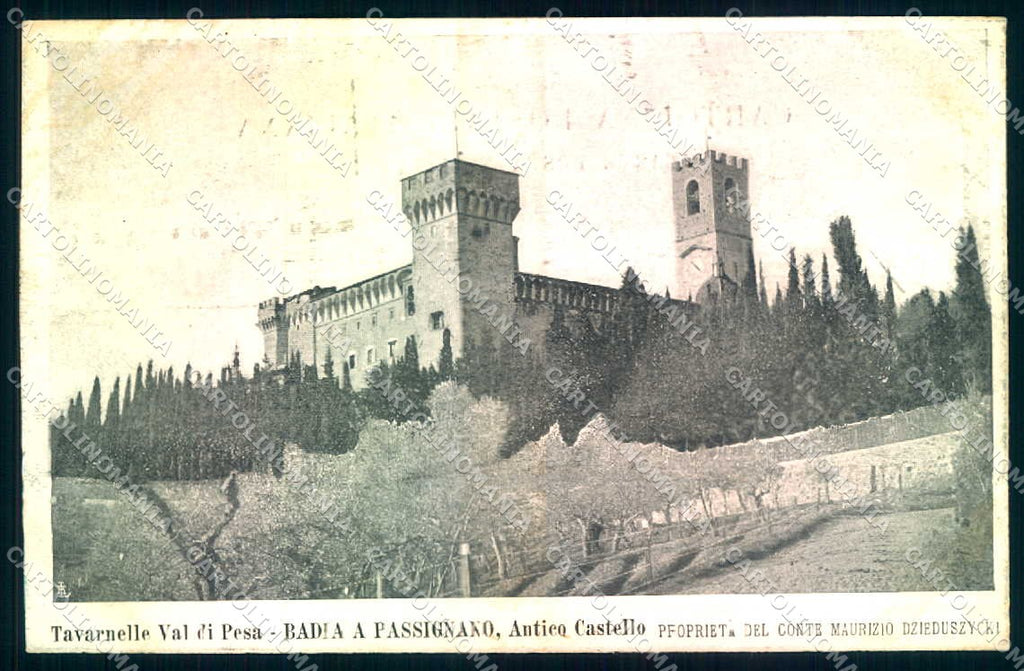 Firenze Tavarnelle Val di Pesa Badia Passignano Antico Castello cartolina JK0572 – fronte