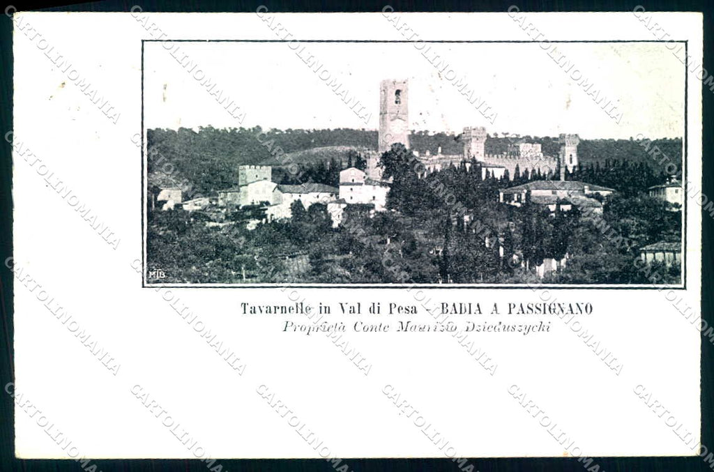 Firenze Tavarnelle Val di Pesa Badia Passignano Antico Castello cartolina JK0574 – fronte