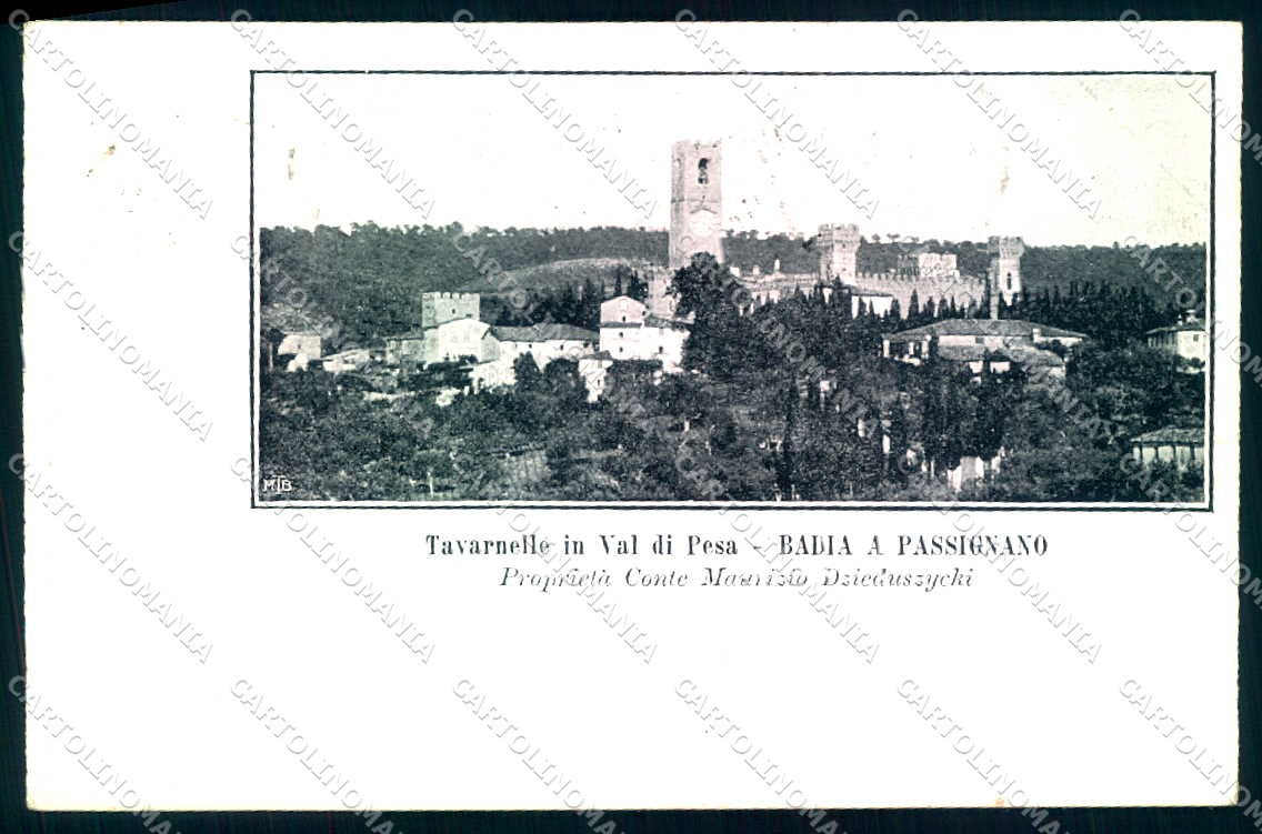 Firenze Tavarnelle Val di Pesa Badia Passignano Antico Castello cartolina JK0574 – fronte