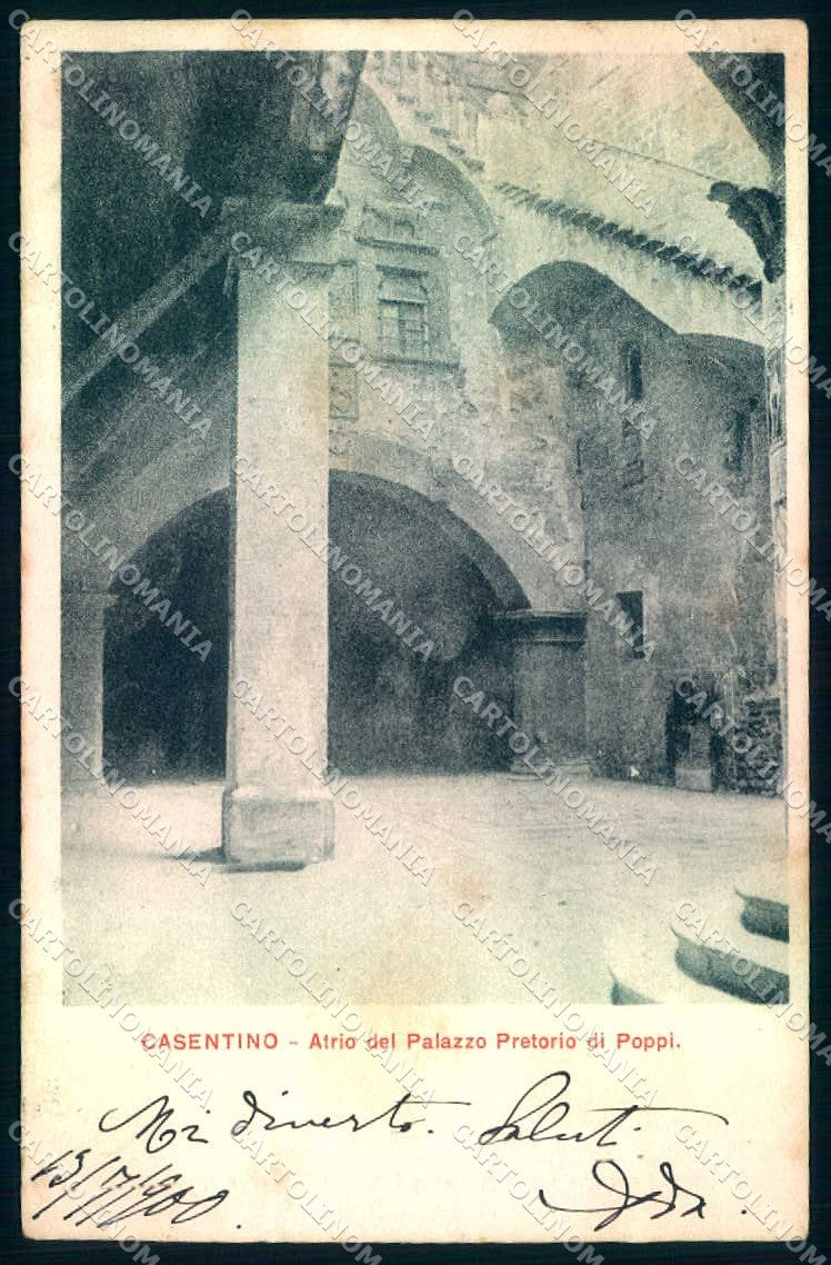 Arezzo Poppi Atrio Palazzo Pretorio cartolina JK0578 – fronte