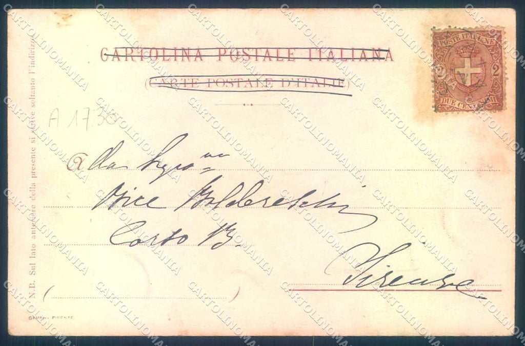Arezzo Poppi Atrio Palazzo Pretorio cartolina JK0578 – retro
