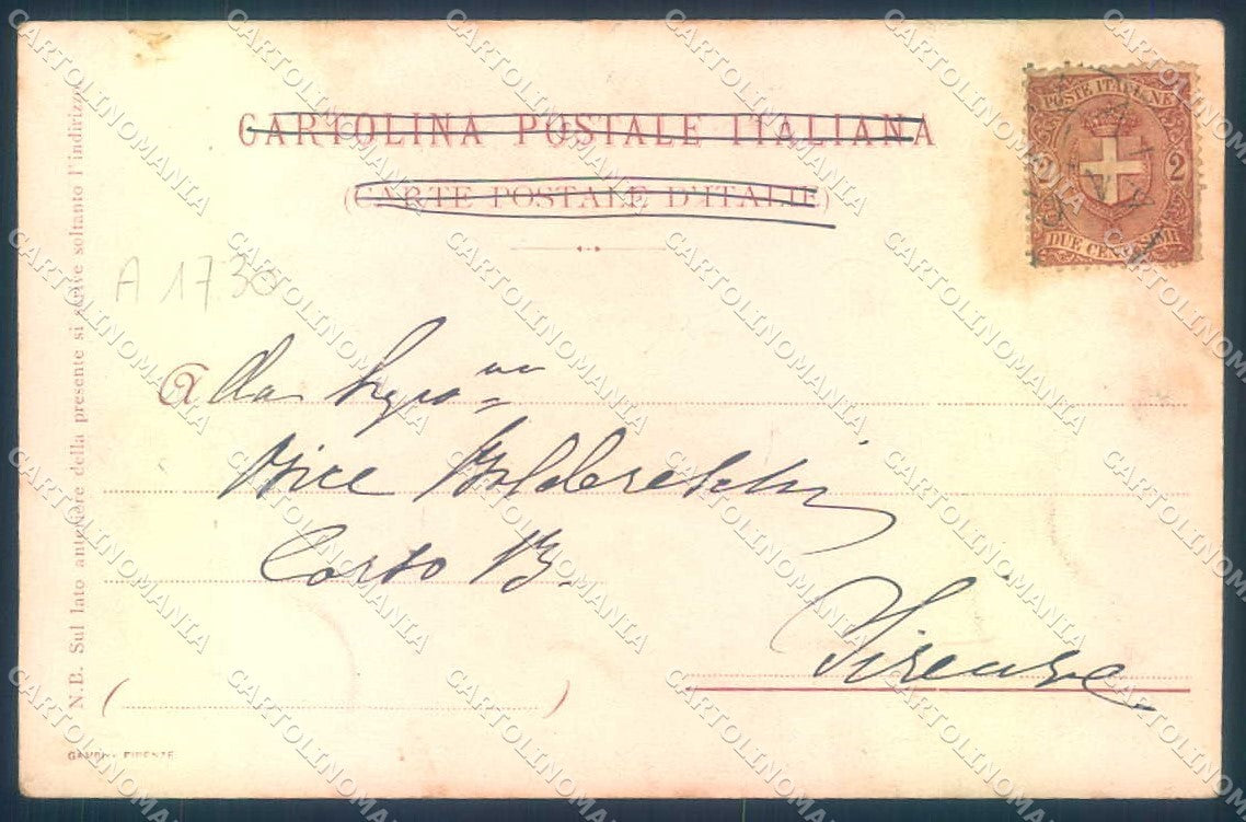 Arezzo Poppi Atrio Palazzo Pretorio cartolina JK0578 – retro