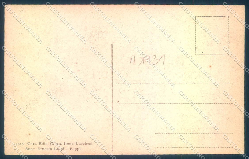 Arezzo Poppi Casentino Cortile Castello cartolina JK0579 – retro